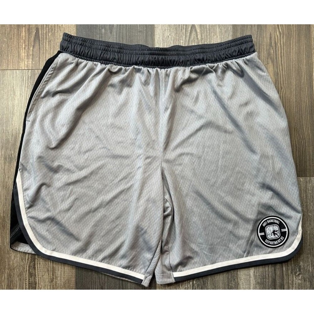 And1 Basketball Shorts Mens 2XL Gray Baggy Athletic Drawstring Pockets